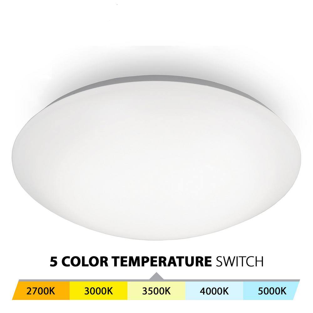 Glo 14in Energy Star Certified LED Flush Mount in White
