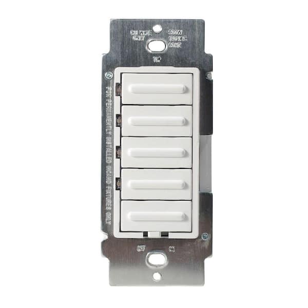 Leviton 500-Watt 4-Level Electro Mechanical Incandescent Dimmer, White