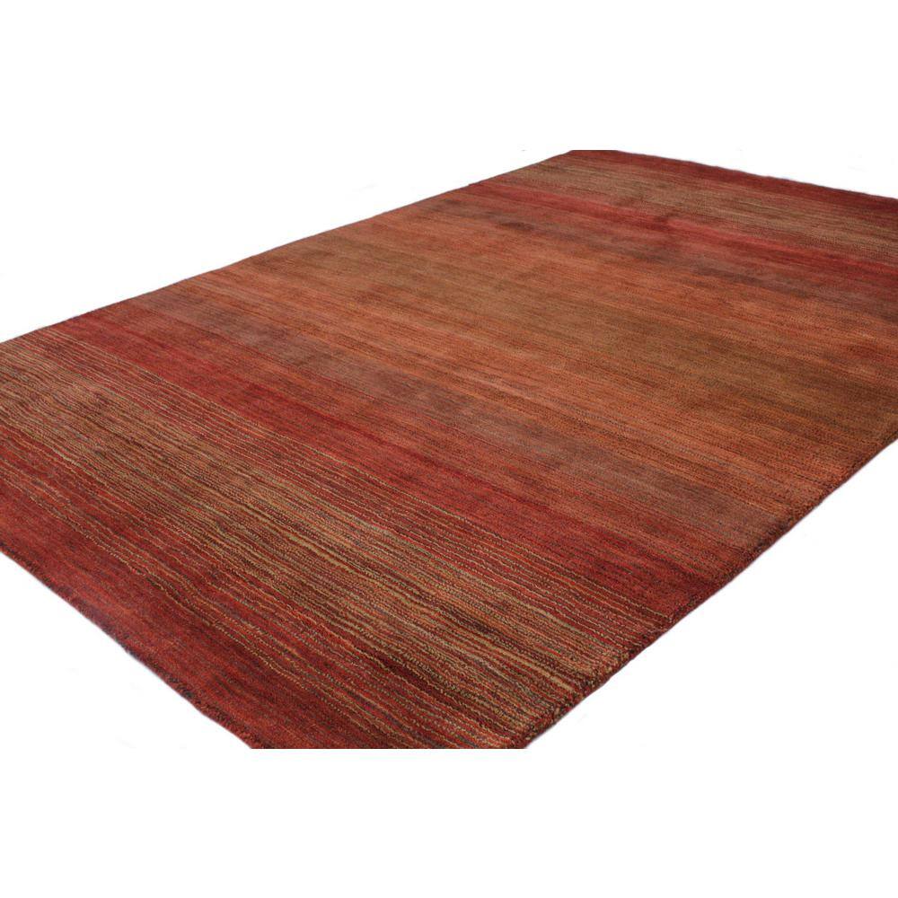 Burnt Orange Handmade Tufted Wool Rectangular Area Rug