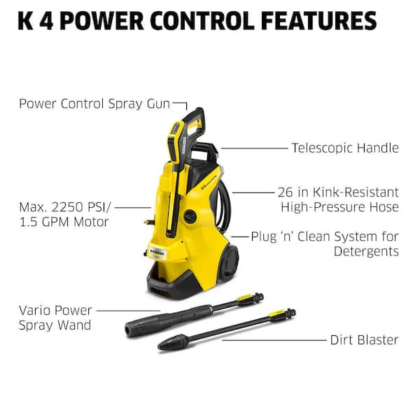 Karcher K 4 Power Control 1900 PSI Electric Induction Pressure Washer