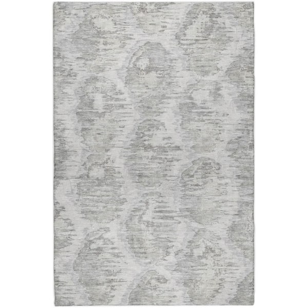 Dream Shag Premium Machine Washable Abstract ADS767 Ivory 8 ft. x 10 ft. Area Rug