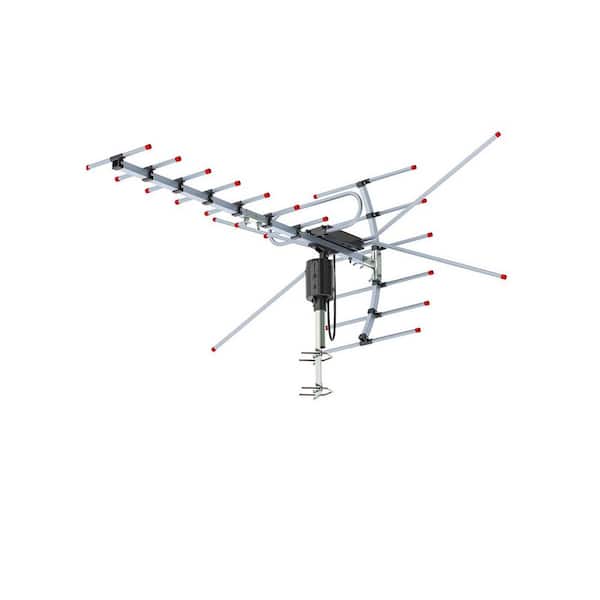 100 mile VHF/UHF Outdoor Antenna 360° Rotation UV 45-230MHz/470-860MHz 15-22dB in Black