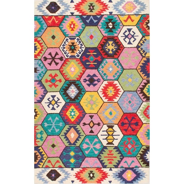 nuLOOM Giuseppina Tribal Bohemian Multi 5 ft. x 8 ft. Area Rug