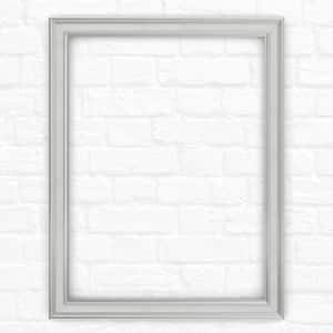 28 in. x 36 in. (M1) Rectangular Mirror Frame in Chrome and Linen