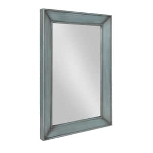 Medium Rectangle Blue Casual Mirror (35 in. H x 23 in. W)