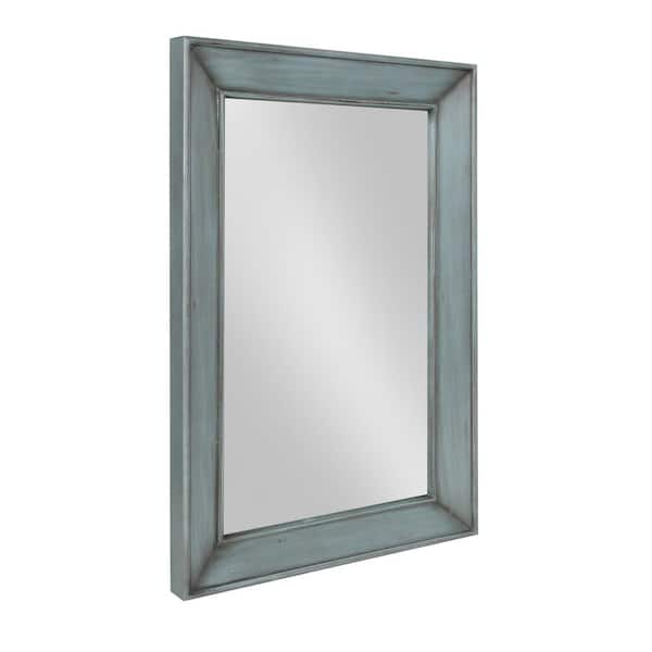 Kate and Laurel Medium Rectangle Blue Casual Mirror (35 in. H x 23 in. W)