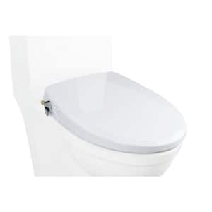 Non-Electric Bidet Seat for Elongated Toilets in White