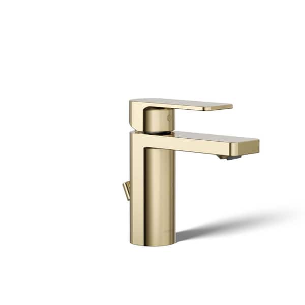 KOHLER Parallel Single-Handle Bathroom Sink Faucet 1.2 Gpm in Vibrant French Gold