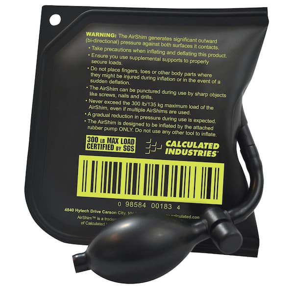 balikha 2Pcs Black Air Pump Bag Wedges Cushion Automotive Inflatable Shim