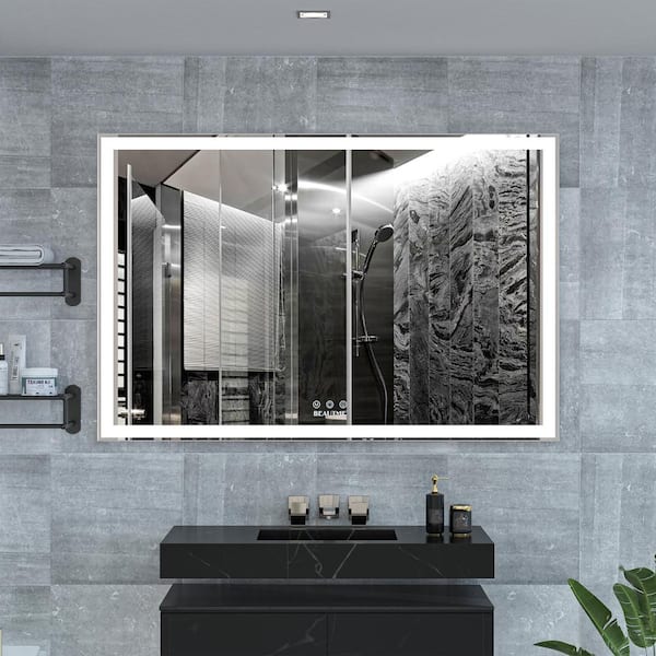 Sonata Rectangular Wall Decor Mirror Bathroom Mirror With Shelf