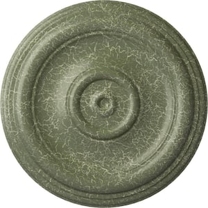12" x 1" Traditional Urethane Ceiling Medallion (Fits Canopies upto 2-3/4"), Athenian Green Crackle