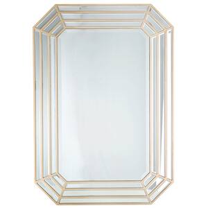 Webbed 40 in. x 28 in. Modern Rectangle Framed Decorative Mirror