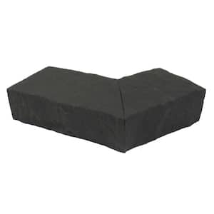 Sandstone 6.25 in. x 4.25 in. Charcoal Faux Stone Ledger Outside Corner (2-Pack)