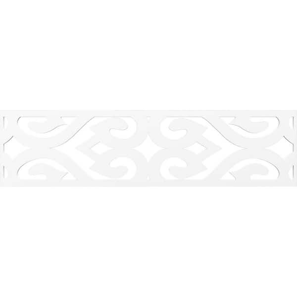 Ekena Millwork Keene Fretwork 0.375 in. D x 47 in. W x 12 in. L PVC Panel Moulding