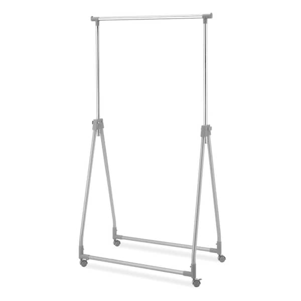 Unbranded Chrome Metal Clothes Rack 34 in. W x 66 in. H