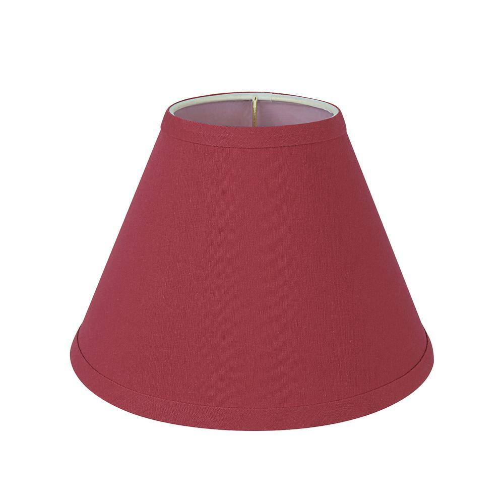 Red Fabric Empire Lamp Shade, 9" Wide
