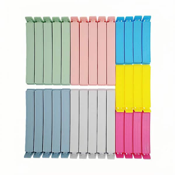 Plastic Chip Clips with Curved Design, Sealing Bag Clips for Food Packages, Food, Kitchen and Home (32-Pack)