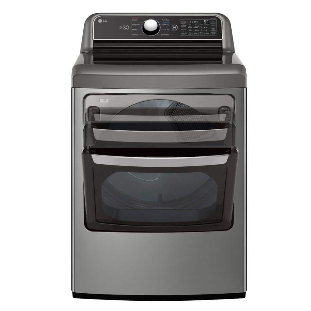 LG 7.3 cu. ft. Vented SMART Gas Dryer in Graphite Steel with EasyLoad