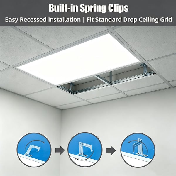WYZM 2 ft. x 4 ft. 7800 Lumens Integrated LED Panel Light 5000K