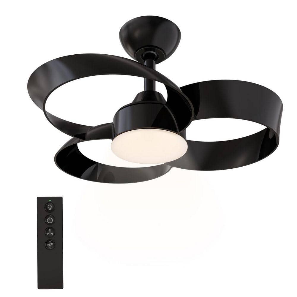Breezism Windora 22 in. Indoor Matte Black Ceiling Fan with Breezism Windora 22 in. Indoor Matte Black Ceiling Fan with