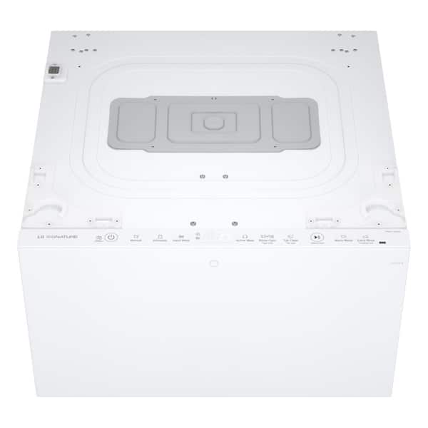 LG SIGNATURE 24 in. W 0.7 cu. ft. SideKick Laundry Pedestal Washer in White