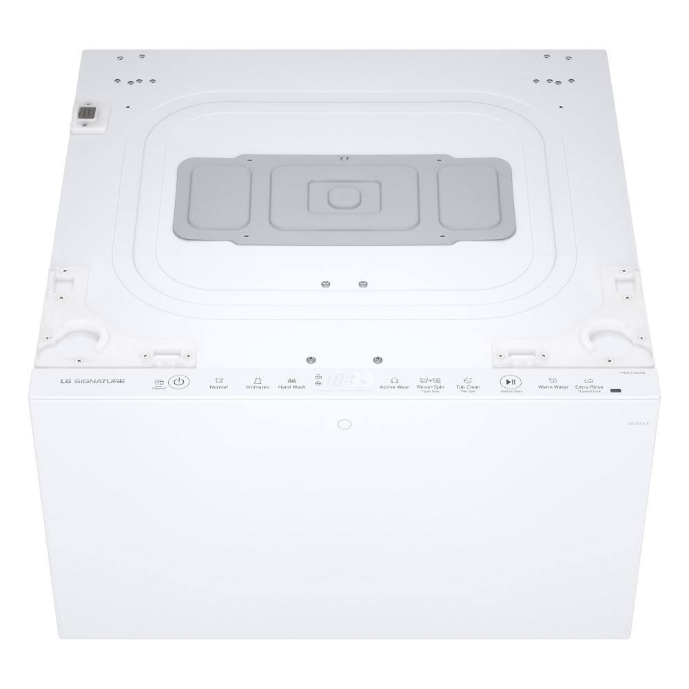 LG SIGNATURE 0.7 cu. ft. 24 in. SideKick Laundry Pedestal Washer with Dispensers in White