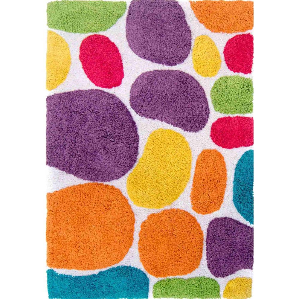Multicolor Abstract Rectangle Cotton Door Mat, For Bathroom, Size