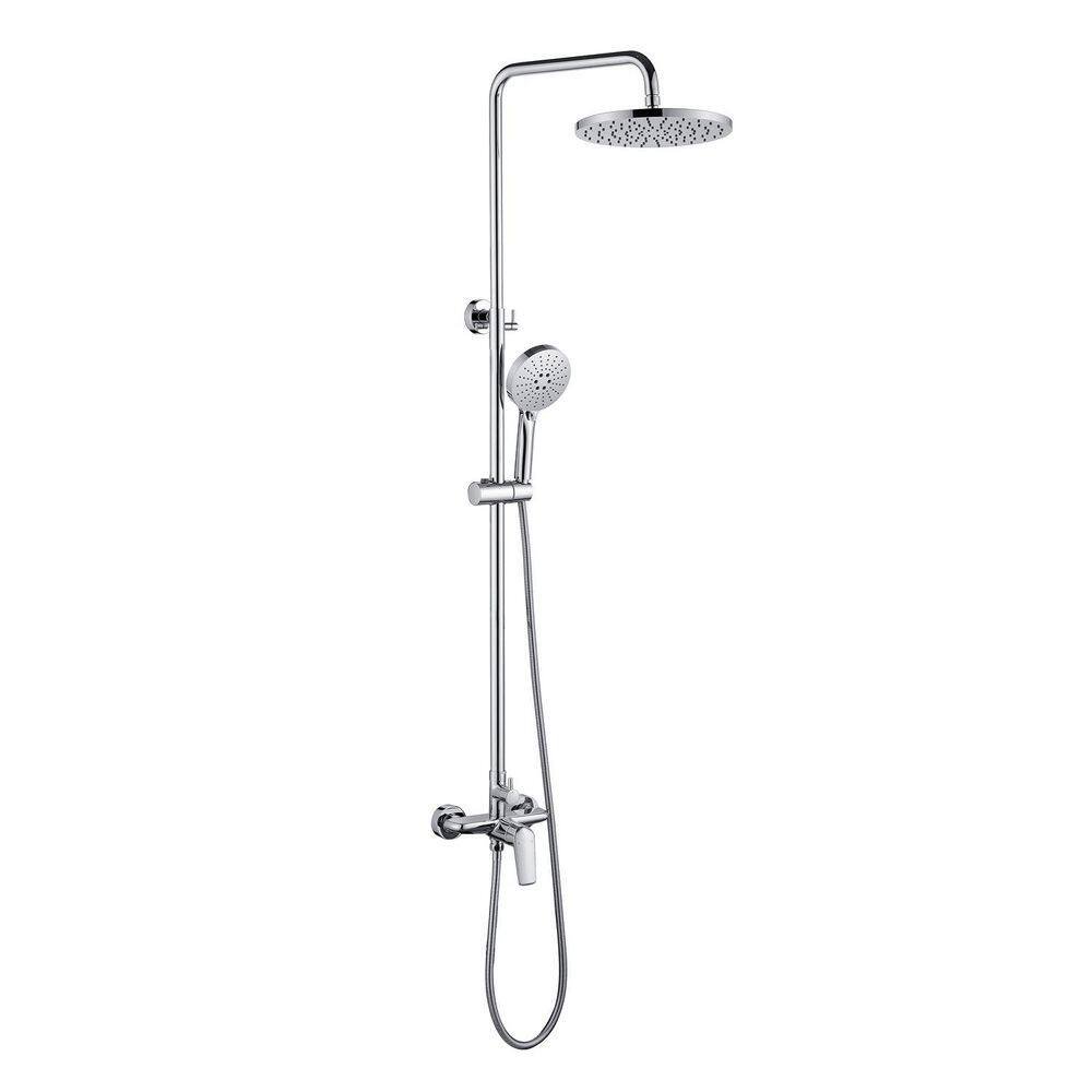 Single Handle 2-Spray Shower Faucet with Hand Shower, 1.8 GPM With 10in Head Shower in Chrome price history on PriceWatchPro