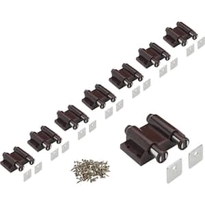Brown Double Magnetic Touch Door Latch (12-Pack)