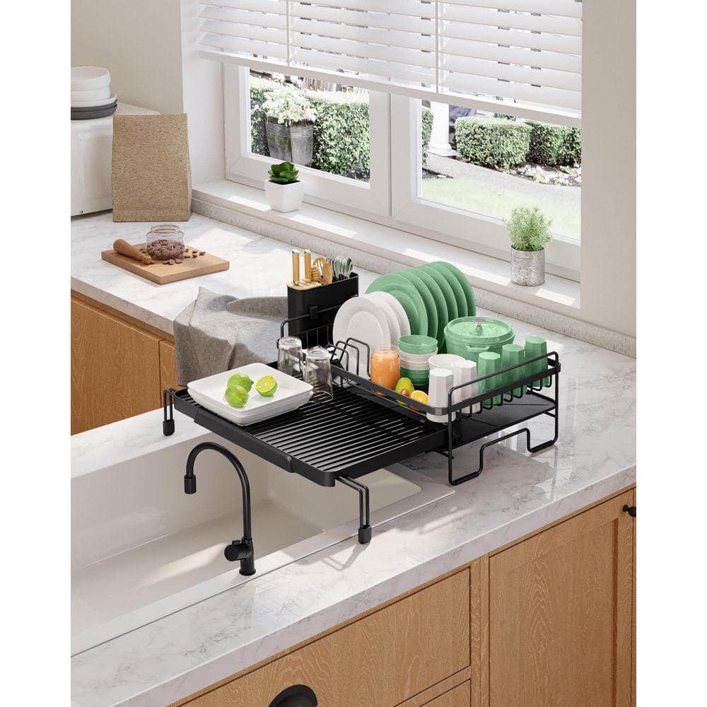 食器水切りラック　Rustic finish Dish Rack black-dish-racks-sa0529g583-