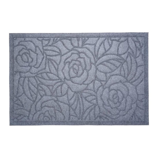 Gray 36 in. x 24 in. Polypropylene Outdoor Door Mat