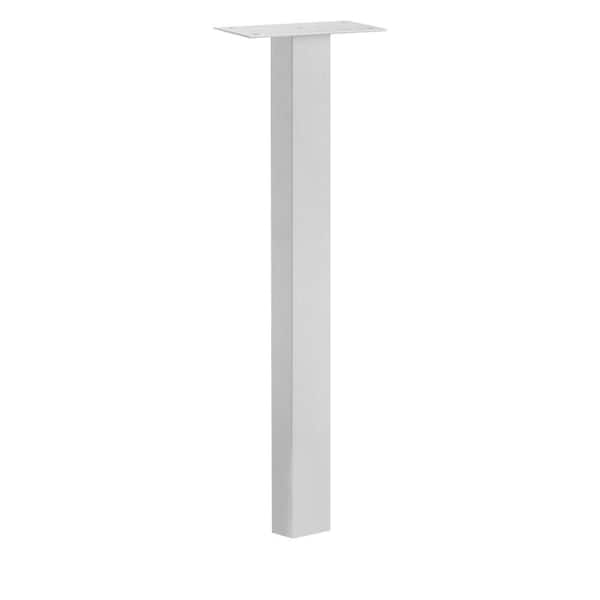 Salsbury Industries Standard In-Ground Mounted Mailbox Pedestal for Roadside Mailboxes in White