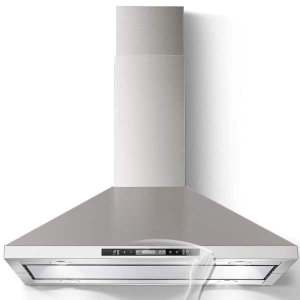 36 in. 700-CFM Ducted/Ductless Island Range Hood in Stainless Steel with Gesture Sensing and Touch, 3-Speeds Fan