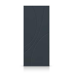 24 in. x 80 in. Hollow Core Charcoal Gray Stained Composite MDF Interior Door Slab