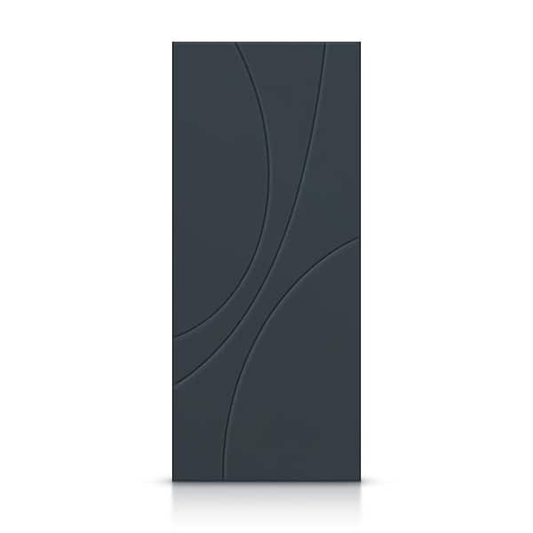 CALHOME 32 in. x 96 in. Hollow Core Charcoal Gray Painted Composite MDF Interior Door Slab
