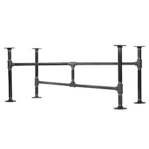 3/4 in. x 3.5 ft. L x 18 in. H Black Steel Pipe Turnpike Design Coffee Table Kit