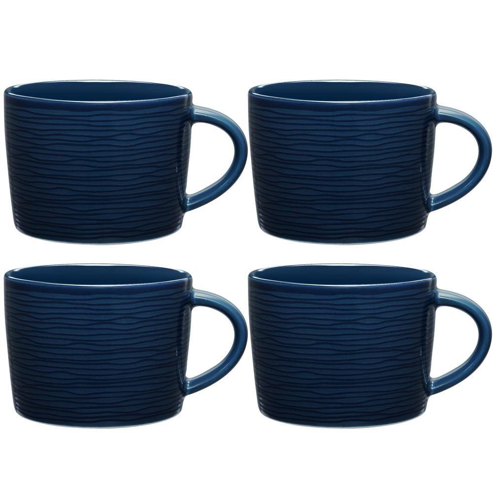 Noritake Colorscapes Navy-on-Navy Swirl 6 fl. oz. (Blue) Porcelain Tea ...