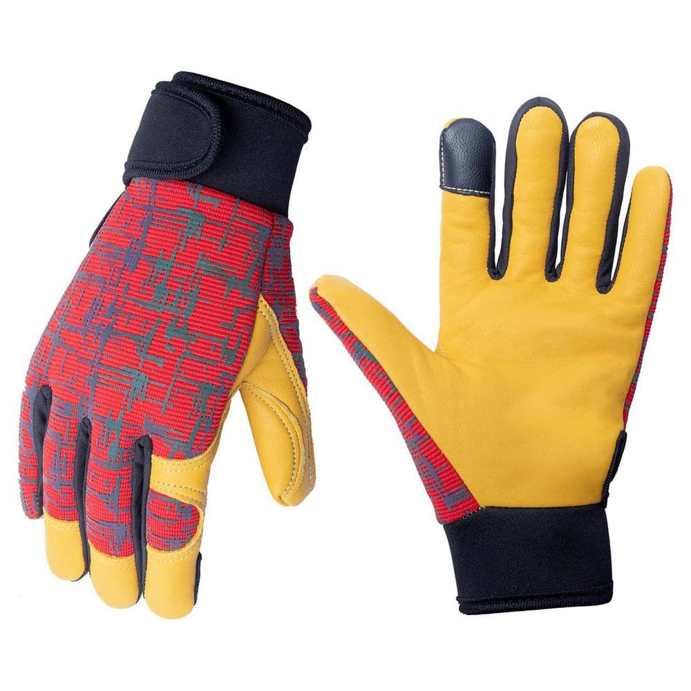Kids Replacement Safety Work Gloves Genuine Leather Touchscreen Reflective Breathable Anti-Skid Tool Type price history on PriceWatchPro