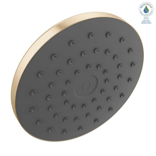 Delta PivotPro Gold 1-Spray Patterns 7 in. Wall Mount Fixed Shower