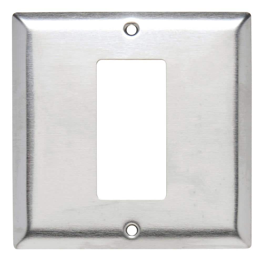 Pass & Seymour 302/304 S/S 2 Gang 1 Decorator/Rocker Wall Plate, Stainless Steel (1-Pack) price history on PriceWatchPro