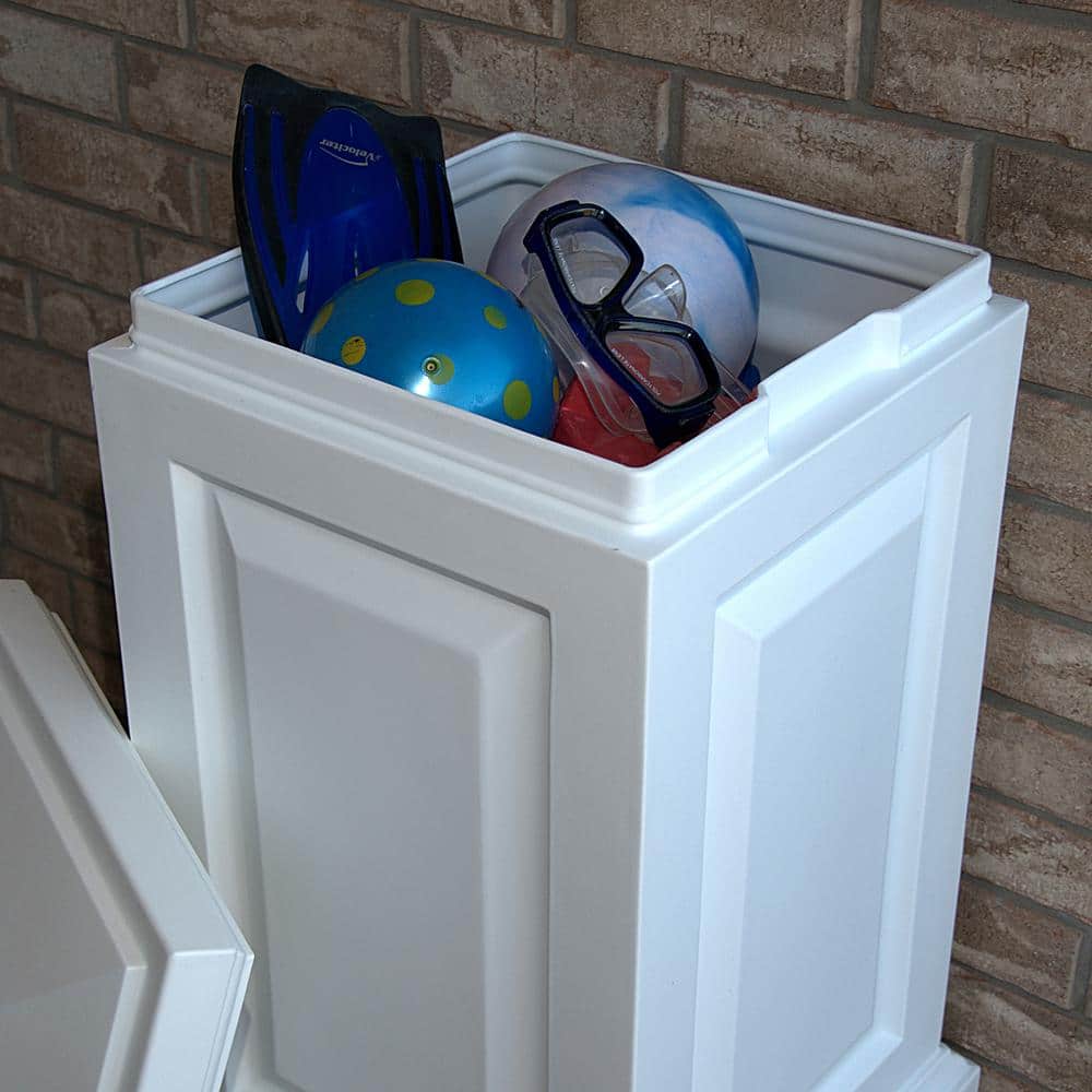 White Weatherproof Plastic Multi-Purpose Storage Bin