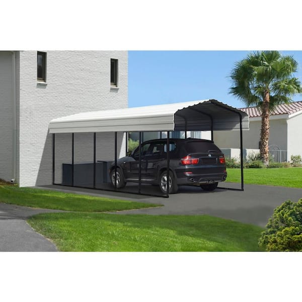 10 ft. x 24 ft. x 9 ft. Eggshell Carport