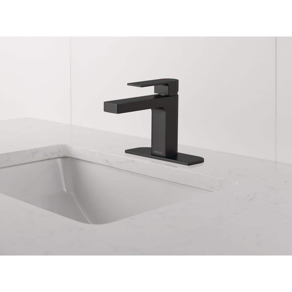 Xander Matte Black Single-Handle Mid-Arc Bathroom Faucet