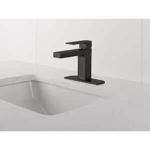 Xander Single Hole Single-Handle Bathroom Faucet in Matte Black