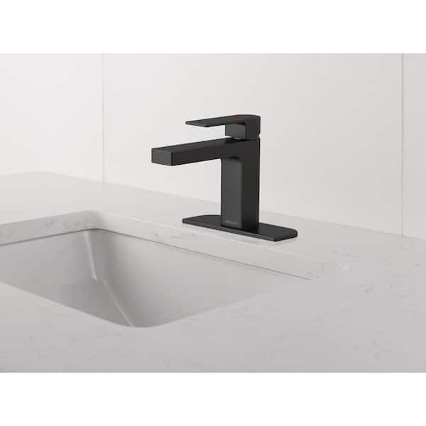 Xander Single Hole Single-Handle Bathroom Faucet in Matte Black