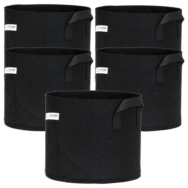 FCMP Outdoor Fabric Non Woven Breathable Grow Bags (5-Pack)