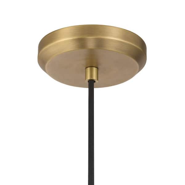 Minka Lavery Cortan 16 in. 1-Light Legacy Brass and Dark Bronze
