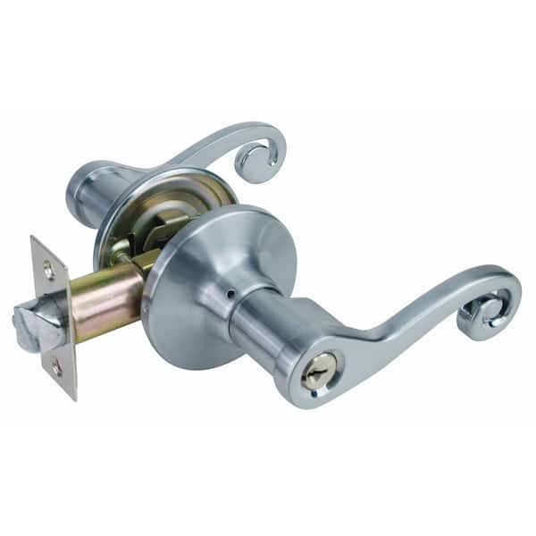 Premier Lock Satin Nickel Light Commercial Duty Door Handle Lock