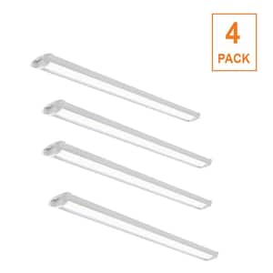 4-Pack 4 ft. Integrated LED White Shop Light 3400 Lumens 34-Watt Bright White 4000K 120V Garage Light Dimmable
