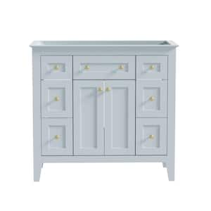 36 in. W x 18 in. D x 33 in. H Bath Vanity Cabinet without Top in Light Blue